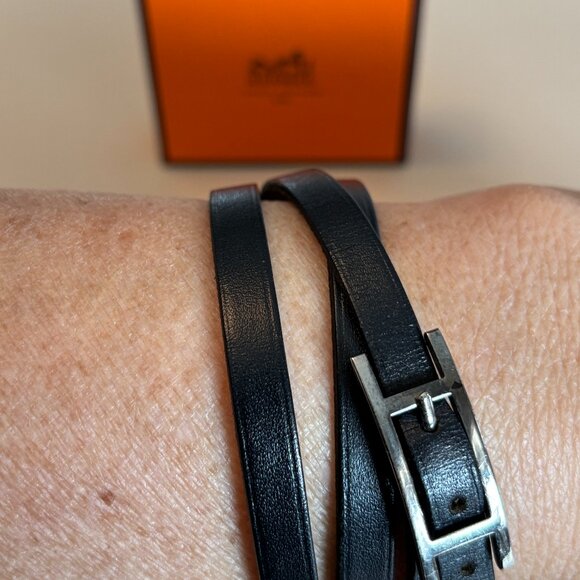 Hermes Double Wrap Bracelet/Choker - Behapi Tour Black unisex - Picture 4 of 7